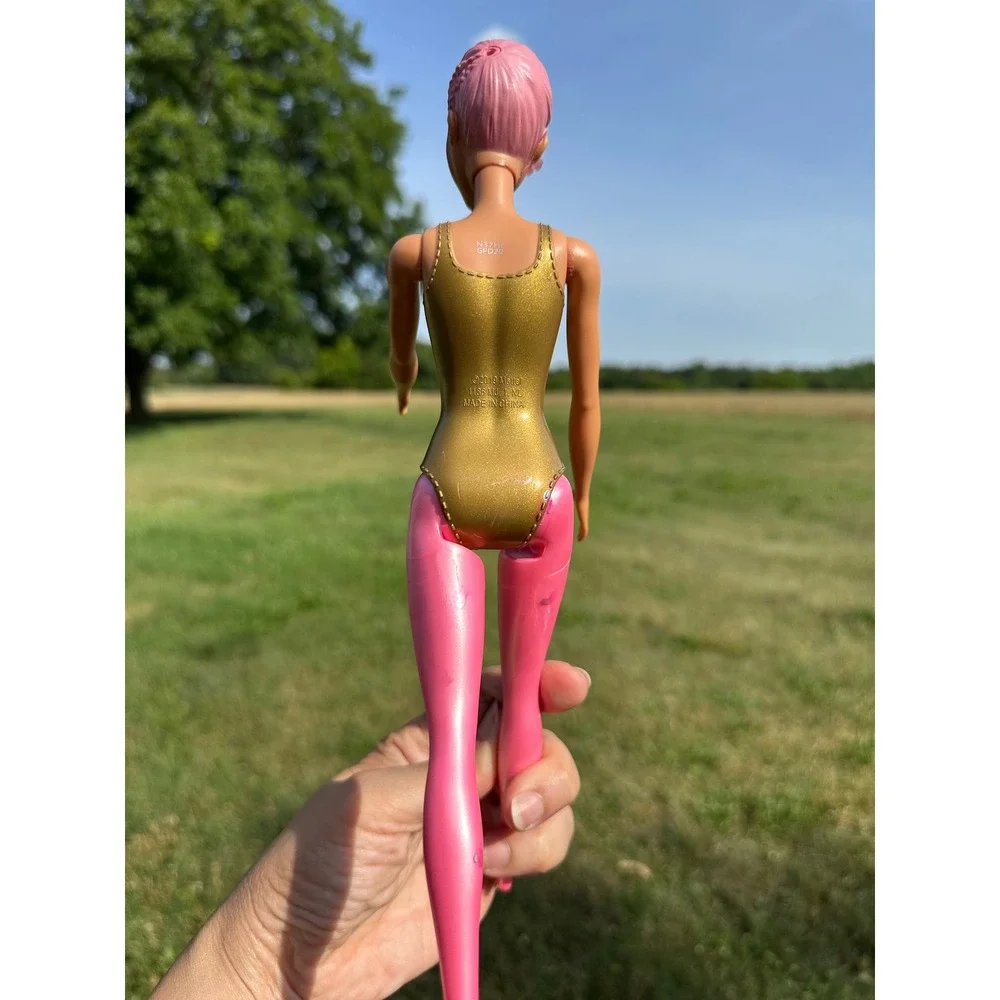 Barbie Doll Lot of 5 Ballerina Rainbow Fashion Gold‎ Swimsuit Multi-Color Hair